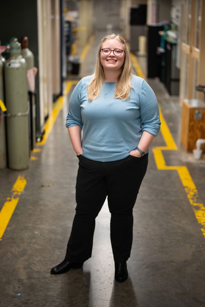 <strong>SLAM DUNK</strong> — Samantha Kruse walked away from the National Lab SLAM a winner for her presentation at the April event.<br> (Photo by Craig Fritz)
