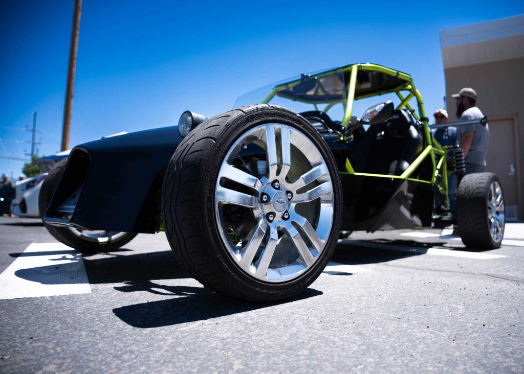 <strong>GREEN GOBLIN</strong> — Jason Aleksander Georgievski shows off his 2020 Goblin DF Kit Car. The car show has a long history at Sandia but came to a halt in 2020 due to the COVID-19 pandemic. It picked back up in 2024 and celebrated its third year on June 11.
