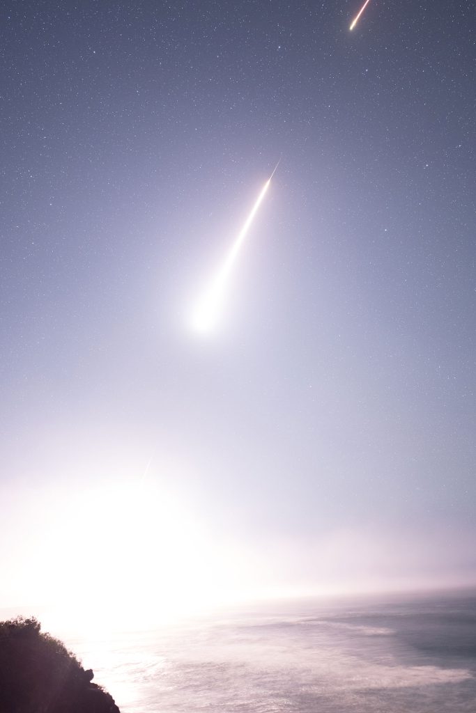 <strong>DATA ON BOARD</strong> — The Atrax sounding rocket test at Sandia’s Kauai Test Facility is providing valuable environmental data that will help with the design of non-nuclear components for the W93, which is under development. (Photo by Sandia)