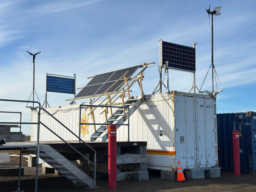 <strong>ALL SYSTEMS GO</strong> — Sandia installed the experimental system in Oliktok, Alaska, in 2022. (Photo by Justin LaPierre)
