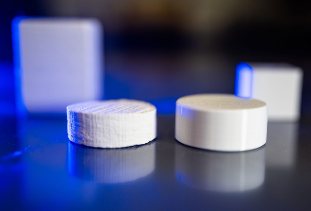 <strong>COST-EFFECTIVE </strong>— With the original material, left, having a long lead time and being expensive to purchase, subject matter experts at the Center for Advanced Manufacturing and Innovation helped produce a surrogate, right, saving both time and money.