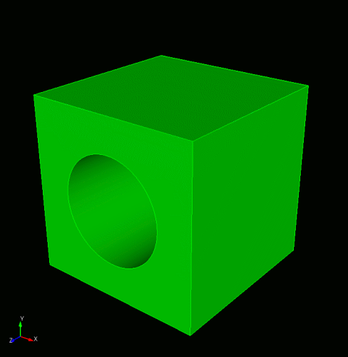 Brick after cylinder is subtracted