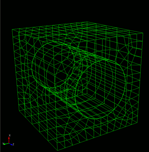 Wire frame view of mesh