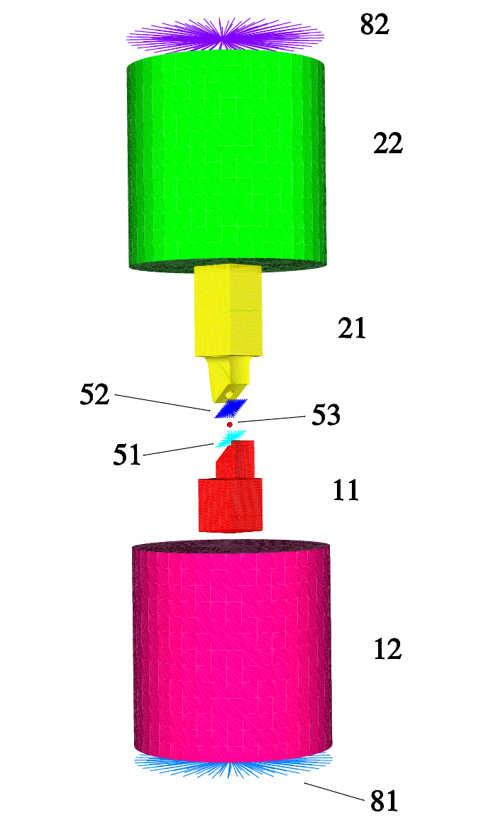 Exploded view of model